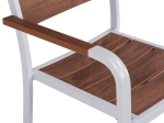 ΠΟΛΥΘΡΟΝΑ ΑΛΟΥΜΙΝΙΟΥ SAGA ΛΕΥΚΗ ΜΕ POLYWOOD HM5127.01 55x56x85Υ εκ.