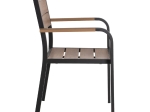 ΠΟΛΥΘΡΟΝΑ ΑΛΟΥΜΙΝΙΟΥ SAGA ΜΑΥΡΗ ΜΕ POLYWOOD HM5127.03 56x55x85,5Yεκ.