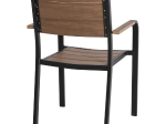 ΠΟΛΥΘΡΟΝΑ ΑΛΟΥΜΙΝΙΟΥ SAGA ΜΑΥΡΗ ΜΕ POLYWOOD HM5127.03 56x55x85,5Yεκ.