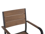ΠΟΛΥΘΡΟΝΑ ΑΛΟΥΜΙΝΙΟΥ SAGA ΜΑΥΡΗ ΜΕ POLYWOOD HM5127.03 56x55x85,5Yεκ.