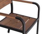 ΠΟΛΥΘΡΟΝΑ ΑΛΟΥΜΙΝΙΟΥ SAGA ΜΑΥΡΗ ΜΕ POLYWOOD HM5127.03 56x55x85,5Yεκ.