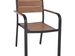 ΠΟΛΥΘΡΟΝΑ ΑΛΟΥΜΙΝΙΟΥ SAGA ΜΑΥΡΗ ΜΕ POLYWOOD HM5127.03 56x55x85,5Yεκ.