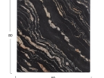 ΕΠΙΦΑΝΕΙΑ ΤΡΑΠΕΖΙΟΥ WERZALIT 80Χ80Χ3.5εκ. BLACK GOLD MARBLE HM5231.15