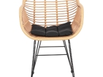 ΠΟΛΥΘΡΟΝΑ ΜΕ ΜΑΞΙΛΑΡΙ ΜΕΤΑΛΛΙΚΗ ALLEGRA HM5450.31 ΜΕ WICKER ΜΠΕΖ 58x59x82Υ