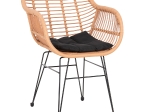 ΠΟΛΥΘΡΟΝΑ ΜΕ ΜΑΞΙΛΑΡΙ ΜΕΤΑΛΛΙΚΗ ALLEGRA HM5450.31 ΜΕ WICKER ΜΠΕΖ 58x59x82Υ