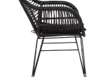 ΠΟΛΥΘΡΟΝΑ ΜΕ ΜΑΞΙΛΑΡΙ ΜΕΤΑΛΛΙΚΗ ALLEGRA HM5450.32 ΜΕ WICKER ΜΑΥΡΟ 58x59x82Υεκ.