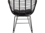 ΠΟΛΥΘΡΟΝΑ ΜΕ ΜΑΞΙΛΑΡΙ ΜΕΤΑΛΛΙΚΗ ALLEGRA HM5450.32 ΜΕ WICKER ΜΑΥΡΟ 58x59x82Υεκ.