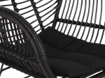 ΠΟΛΥΘΡΟΝΑ ΜΕ ΜΑΞΙΛΑΡΙ ΜΕΤΑΛΛΙΚΗ ALLEGRA HM5450.32 ΜΕ WICKER ΜΑΥΡΟ 58x59x82Υεκ.