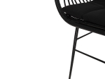 ΠΟΛΥΘΡΟΝΑ ΜΕ ΜΑΞΙΛΑΡΙ ΜΕΤΑΛΛΙΚΗ ALLEGRA HM5450.32 ΜΕ WICKER ΜΑΥΡΟ 58x59x82Υεκ.