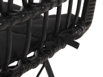 ΚΑΡΕΚΛΑ ΕΞ.ΧΩΡΟΥ ALLEGRA HM5453.12 ΜΕΤΑΛΛΟ-ΜΑΞΙΛΑΡΙ-WICKER ΜΑΥΡΟ 52x52x83,5Yεκ.
