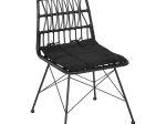 ΚΑΡΕΚΛΑ ΕΞ.ΧΩΡΟΥ ALLEGRA HM5453.12 ΜΕΤΑΛΛΟ-ΜΑΞΙΛΑΡΙ-WICKER ΜΑΥΡΟ 52x52x83,5Yεκ.