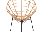 ΠΟΛΥΘΡΟΝΑ ΤΥΠΟΥ ΦΩΛΙΑ ΜΕΤΑΛΛΙΚΗ ALLEGRA HM5458.11 ΜΕ WICKER ΜΠΕΖ 73x78x88Υεκ.