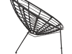 ΠΟΛΥΘΡΟΝΑ ΤΥΠΟΥ ΦΩΛΙΑ ΜΕΤΑΛΛΙΚΗ ALLEGRA HM5458.12 ΜΕ WICKER-ΜΑΥΡΟ 73x78x88Υεκ.