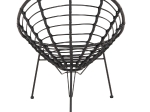 ΠΟΛΥΘΡΟΝΑ ΤΥΠΟΥ ΦΩΛΙΑ ΜΕΤΑΛΛΙΚΗ ALLEGRA HM5458.12 ΜΕ WICKER-ΜΑΥΡΟ 73x78x88Υεκ.