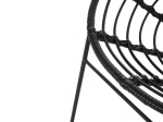 ΠΟΛΥΘΡΟΝΑ ΤΥΠΟΥ ΦΩΛΙΑ ΜΕΤΑΛΛΙΚΗ ALLEGRA HM5458.12 ΜΕ WICKER-ΜΑΥΡΟ 73x78x88Υεκ.