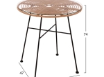 ΣΕΤ 3ΤΜΧ ALLEGRA WICKER ΜΕ ΤΡΑΠΕΖΙ Φ70Χ74Υ ΜΠΕΖ & ΜΑΥΡΟ ΧΡΩΜΑ HM10478