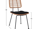 ΣΕΤ 3ΤΜΧ ALLEGRA WICKER ΜΕ ΤΡΑΠΕΖΙ Φ70Χ74Υ ΜΠΕΖ & ΜΑΥΡΟ ΧΡΩΜΑ HM10478
