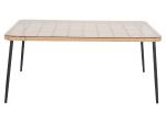 ΤΡΑΠΕΖΙ ΟΡΘΟΓΩΝΙΟ ALLEGRA HM5538.11 ΜΕΤΑΛ.ΜΑΥΡΟ-P.E. RATTAN ΦΥΣΙΚΟ 159,5x89,5x72Υεκ.