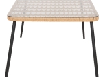 ΤΡΑΠΕΖΙ ΟΡΘΟΓΩΝΙΟ ALLEGRA HM5538.11 ΜΕΤΑΛ.ΜΑΥΡΟ-P.E. RATTAN ΦΥΣΙΚΟ 159,5x89,5x72Υεκ.
