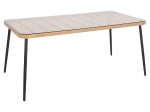 ΤΡΑΠΕΖΙ ΟΡΘΟΓΩΝΙΟ ALLEGRA HM5538.11 ΜΕΤΑΛ.ΜΑΥΡΟ-P.E. RATTAN ΦΥΣΙΚΟ 159,5x89,5x72Υεκ.