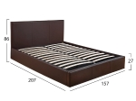 ΚΡΕΒΑΤΙ BOBBI PU ΚΑΦΕ ΜΕ ΑΠΟΘΗΚΕΥΤΙΚΟ ΧΩΡΟ HM554.02 150x200 εκ.