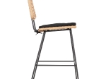 ΣΚΑΜΠΟ ΜΕΣ.ΥΨΟΥΣ ALLEGRA HM5644.11 ΜΕΤΑΛΛΟ&ΜΑΞΙΛΑΡΙ ΜΑΥΡΟ-WICKER ΜΠΕΖ 53x56x107Υεκ.