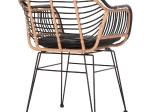 ΠΟΛΥΘΡΟΝΑ ALLEGRA HM5663.11 ΜΕΤΑΛ.ΣΚΕΛΕΤΟΣ-P.E.RATTAN ΜΠΕΖ-ΜΑΥΡΟ 58x59x81Υεκ