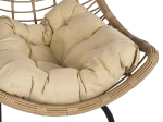 ΚΡΕΜΑΣΤΗ ΦΩΛΙΑ LUCIA HM5676.01 ΜΕ WICKER&ΜΑΞΙΛΑΡΙΑ ΜΠΕΖ-ΜΑΥΡΟ ΜΕΤΑΛΛΟ Φ95Χ195Υεκ.