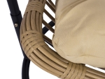 ΚΡΕΜΑΣΤΗ ΦΩΛΙΑ LUCIA HM5676.01 ΜΕ WICKER&ΜΑΞΙΛΑΡΙΑ ΜΠΕΖ-ΜΑΥΡΟ ΜΕΤΑΛΛΟ Φ95Χ195Υεκ.
