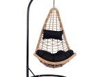 ΚΡΕΜΑΣΤΗ ΦΩΛΙΑ LUCIA HM5676.04 ΜΠΕΖ WICKER & ΜΑΥΡΟ ΜΕΤΑΛΛΟ Φ95Χ195Υεκ.