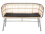 ΠΑΓΚΑΚΙ ΔΙΘΕΣΙΟ ALLEGRA HM5692.11 P.E.RATTAN ΜΠΕΖ-ΜΑΥΡΟΣ ΜΕΤΑΛ.ΣΚΕΛΕΤΟΣ 125x60x77Υεκ