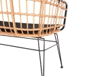 ΠΑΓΚΑΚΙ ΔΙΘΕΣΙΟ ALLEGRA HM5692.11 P.E.RATTAN ΜΠΕΖ-ΜΑΥΡΟΣ ΜΕΤΑΛ.ΣΚΕΛΕΤΟΣ 125x60x77Υεκ