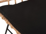 ΠΑΓΚΑΚΙ ΔΙΘΕΣΙΟ ALLEGRA HM5692.11 P.E.RATTAN ΜΠΕΖ-ΜΑΥΡΟΣ ΜΕΤΑΛ.ΣΚΕΛΕΤΟΣ 125x60x77Υεκ