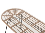 ΤΡΑΠΕΖΙ ΟΒΑΛ ΧΑΜΗΛΟ ALLEGRA HM5695.11 ΜΠΕΖ WICKER-ΜΑΥΡΟ ΜΕΤΑΛΛΟ 100x45x51,5Υεκ.