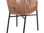 ΠΟΛΥΘΡΟΝΑ ΑΛΟΥΜΙΝΙΟΥ RAFAEL HM5698.01 ΑΝΘΡΑΚΙ ΜΕ ΜΠΕΖ WICKER 57x58x77Υ εκ.