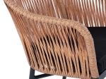 ΠΟΛΥΘΡΟΝΑ ΑΛΟΥΜΙΝΙΟΥ RAFAEL HM5698.01 ΑΝΘΡΑΚΙ ΜΕ ΜΠΕΖ WICKER 57x58x77Υ εκ.