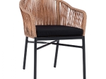 ΠΟΛΥΘΡΟΝΑ ΑΛΟΥΜΙΝΙΟΥ RAFAEL HM5698.01 ΑΝΘΡΑΚΙ ΜΕ ΜΠΕΖ WICKER 57x58x77Υ εκ.