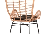 ΠΟΛΥΘΡΟΝΑ ΣΤΥΛ ΜΠΕΡΖΕΡΑΣ ALLEGRA HM5704.11 P.E.RATTAN ΜΠΕΖ-ΜΑΥΡΟ ΜΕΤΑΛΛΟ 66x59x90Υεκ.