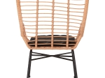 ΠΟΛΥΘΡΟΝΑ ΣΤΥΛ ΜΠΕΡΖΕΡΑΣ ALLEGRA HM5704.11 P.E.RATTAN ΜΠΕΖ-ΜΑΥΡΟ ΜΕΤΑΛΛΟ 66x59x90Υεκ.