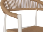 ΠΟΛΥΘΡΟΝΑ ΑΛΟΥΜΙΝΙΟΥ GRET HM5854.01 ΛΕΥΚΗ PE RATTAN ΜΠΕΖ 56x55,5x78Υεκ.