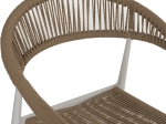 ΠΟΛΥΘΡΟΝΑ ΑΛΟΥΜΙΝΙΟΥ GRET HM5854.01 ΛΕΥΚΗ PE RATTAN ΜΠΕΖ 56x55,5x78Υεκ.