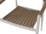 ΠΟΛΥΘΡΟΝΑ ΑΛΟΥΜΙΝΙΟΥ GRET HM5854.01 ΛΕΥΚΗ PE RATTAN ΜΠΕΖ 56x55,5x78Υεκ.