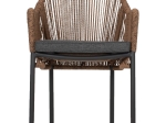 ΠΟΛΥΘΡΟΝΑ ΑΛΟΥΜΙΝΙΟΥ ΓΚΡΙ ΜΕ ΣΧΟΙΝΙ WICKER PE 56x66x79Yεκ. HM5855.03