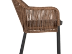 ΠΟΛΥΘΡΟΝΑ ΑΛΟΥΜΙΝΙΟΥ ΓΚΡΙ ΜΕ ΣΧΟΙΝΙ WICKER PE 56x66x79Yεκ. HM5855.03