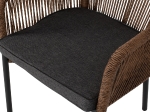 ΠΟΛΥΘΡΟΝΑ ΑΛΟΥΜΙΝΙΟΥ ΓΚΡΙ ΜΕ ΣΧΟΙΝΙ WICKER PE 56x66x79Yεκ. HM5855.03