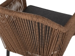 ΠΟΛΥΘΡΟΝΑ ΑΛΟΥΜΙΝΙΟΥ ΓΚΡΙ ΜΕ ΣΧΟΙΝΙ WICKER PE 56x66x79Yεκ. HM5855.03