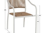 ΠΟΛΥΘΡΟΝΑ ΑΛΟΥΜΙΝΙΟΥ ΛΕΥΚΟ ΜΕ PE RATTAN WICKER HM5856.01 57x63x80Yεκ.