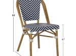 ΚΑΡΕΚΛΑ BAMBOO LOOK ΜΠΛΕ-ΛΕΥΚΟ HM5860.02 46x56x88Y εκ.