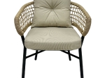 ΠΟΛΥΘΡΟΝΑ ΑΛΟΥΜΙΝΙΟΥ DARK GREY ΕΠΑΓΓΕΛΜ. RATTAN ΜΑΞΙΛΑΡΙ ΜΠΕΖ HM5863.01 60x56x84 εκ.