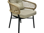 ΠΟΛΥΘΡΟΝΑ ΑΛΟΥΜΙΝΙΟΥ DARK GREY ΕΠΑΓΓΕΛΜ. RATTAN ΜΑΞΙΛΑΡΙ ΜΠΕΖ HM5863.01 60x56x84 εκ.